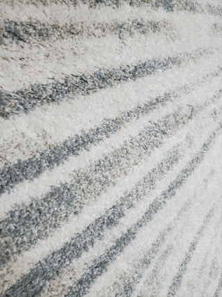 Split petrol blue rug