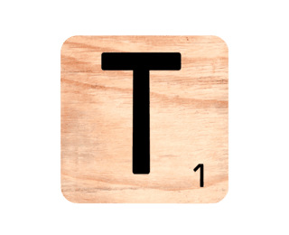 Wooden letter 'T'
