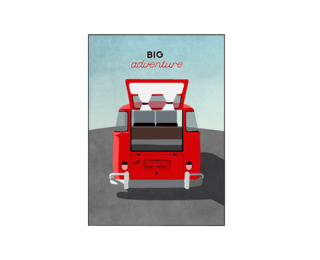 Big Adventure Kombi framed picture