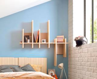 Graphic wall shelf