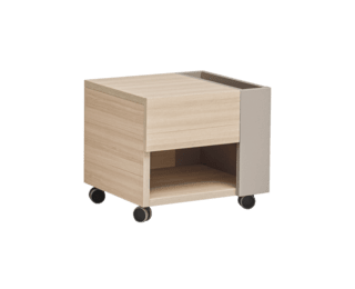 Graphic single drawer unit on castors