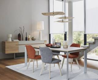 Extenso small table with charcoal legs