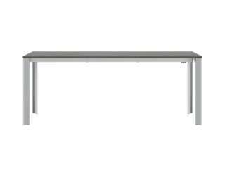 Extenso large table with aluminium legs