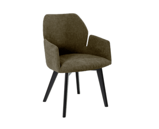 Edito Bridge carver chair with charcoal wood legs
