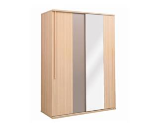 Graphic  wardrobe with 2 sliding doors