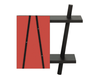 Hashtag Peps panelled wall shelf