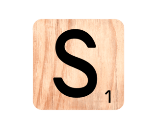 Wooden letter 'S'