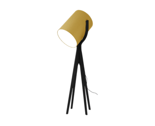 Lampadaire Shooting  noir/jaune moutarde