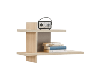 Graphic wall shelf