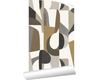 Papier peint Casamance- Assemblage Blanc Chocolat