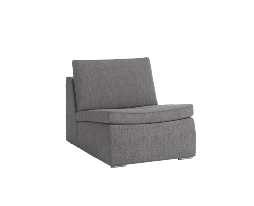 Domino small 1-seater element fixed backrest