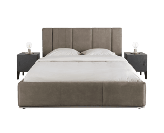 Premium elephant grey bed, 140 x 190 cm