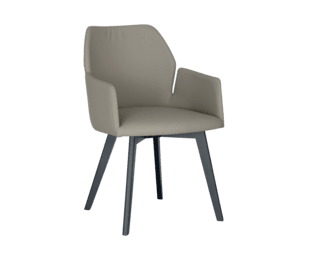 Edito Bridge carver chair with charcoal wood legs