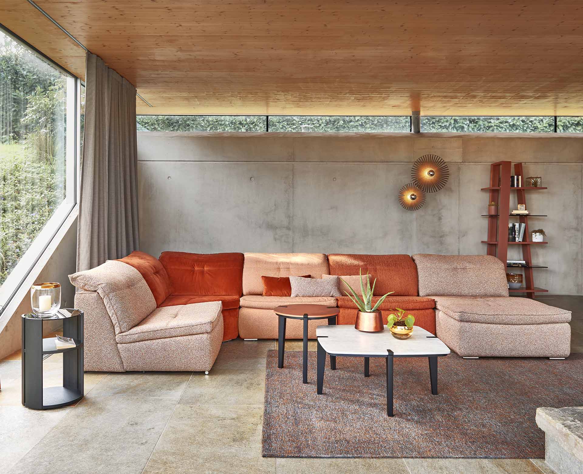 Domino 5-seater corner sofa chaise longue | Gautier ファニチャー